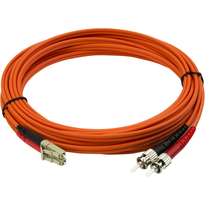 StarTech.com 5 m Multimode-Duplex-Glasfaser-Netzwerkadapterkabel LC-ST 50/125 – Duplex-Patchkabel