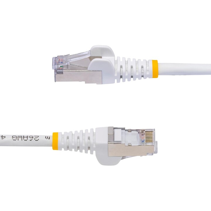 StarTech.com 2 m Weißes CAT8 Netzwerkkabel, Snagless RJ45 Patchkabel, 25G/40G LAN Kabel, 2000MHz, 100W PoE++, S/FTP, 26AWG Reink