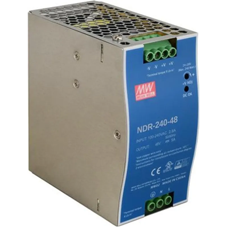 MEAN WELL DIN RAIL SWITCHING POWER SUPPLY NDR-240-48 48V/240W/5A