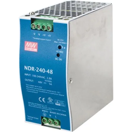 MEAN WELL DIN RAIL SWITCHING POWER SUPPLY NDR-240-48 48V/240W/5A