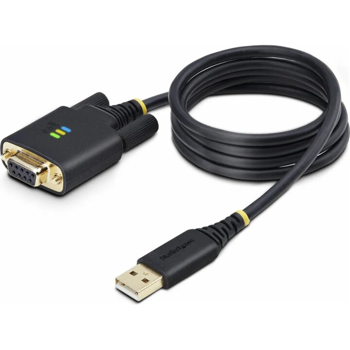 StarTech.com Cavo da USB a Seriale Null Modem da 1m, Adattatore USB a RS232, Viti/Dadi DB9 intercambiabili, ritenzione COM, FTDI