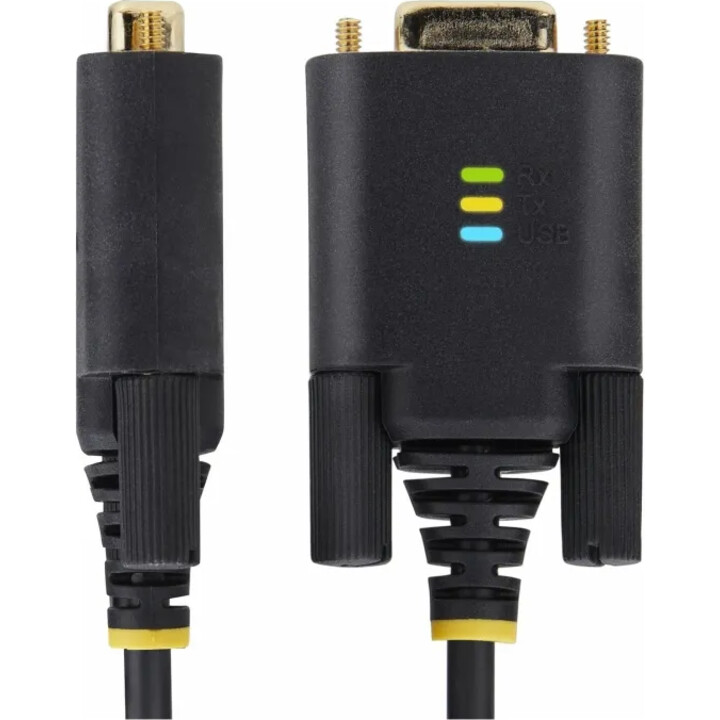 StarTech.com Adaptateur USB vers Série Null Modem de 1m, Vis/Écrous DB9 Interchangeables, COM Rétention, Câble Adaptateur USB-A 