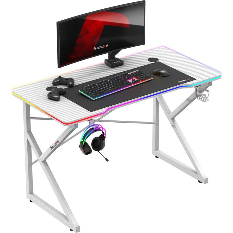 Bureau de jeu Huzaro Hero 1.7 RGB Blanc