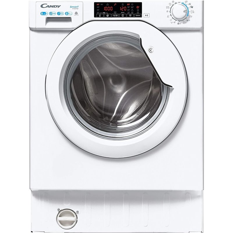 Candy Smart Inverter CBD 485TWME/1-S, Lavadora Secadora Integrada, 8KG + 5KG, 1400RPM, 7 Ciclos Rápidos
