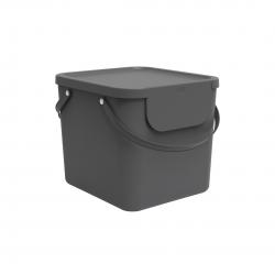 ROTHO Albula Anthracite - contenedor para la separación de residuos - 40l
