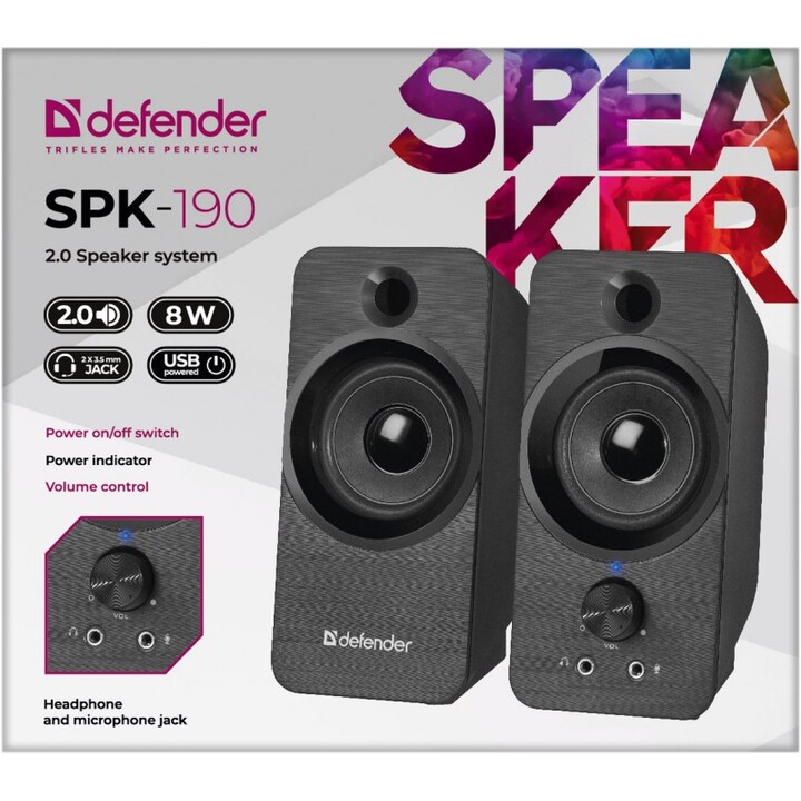Defender Lautsprecher SPK-190 2.0 8W USB 65190