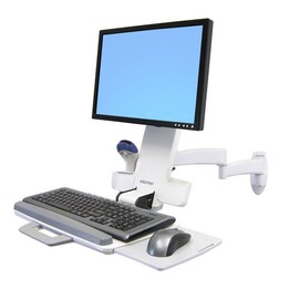 BRACCIO COMBO Ergotron SERIE 200 (BIANCO)/LCD FINO A 24 POLLICI MAX 8,2 KG
