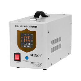 Fonte de alimentação ininterrupta conversor KEMOT PROsinus-1500/24 com onda senoidal pura e função de carregamento 24V 230V 1500