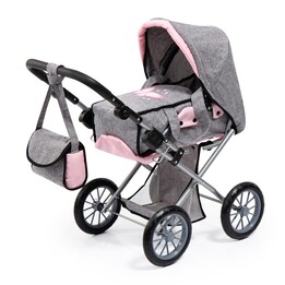 Bayer Doll Deep Stroller City Star cinza 13633AA