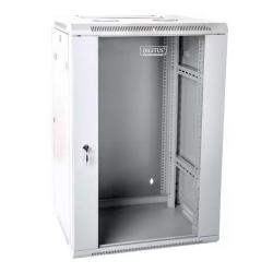 19" 12U Rack 600x600 Wall Hung Network Cabinet, Door Glass, Grey, Split, Folded, 60kg