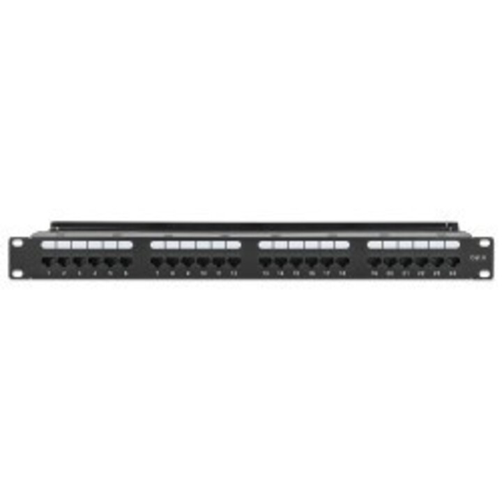 24x RJ45 Cat6 UTP Patch Panel With Cable Bracket