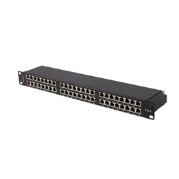 PATCH PANEL 48 PORT 1U 19" CAT.5E FTP SHIELDED BLACK LANBERG