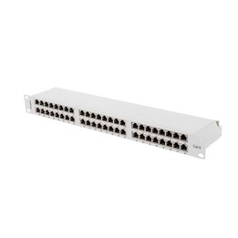 PATCH PANEL 48 PORTE 1U 19" CAT6 FTP SCHERMATO GRIGIO LANBERG