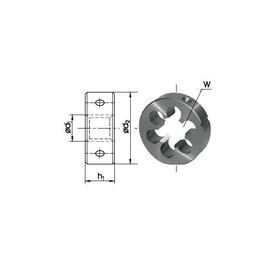 FILIERA FANAR POLLICI G 3/8" FILETTO TUBO CILINDRICO HSS 800, DIN-EN 24231