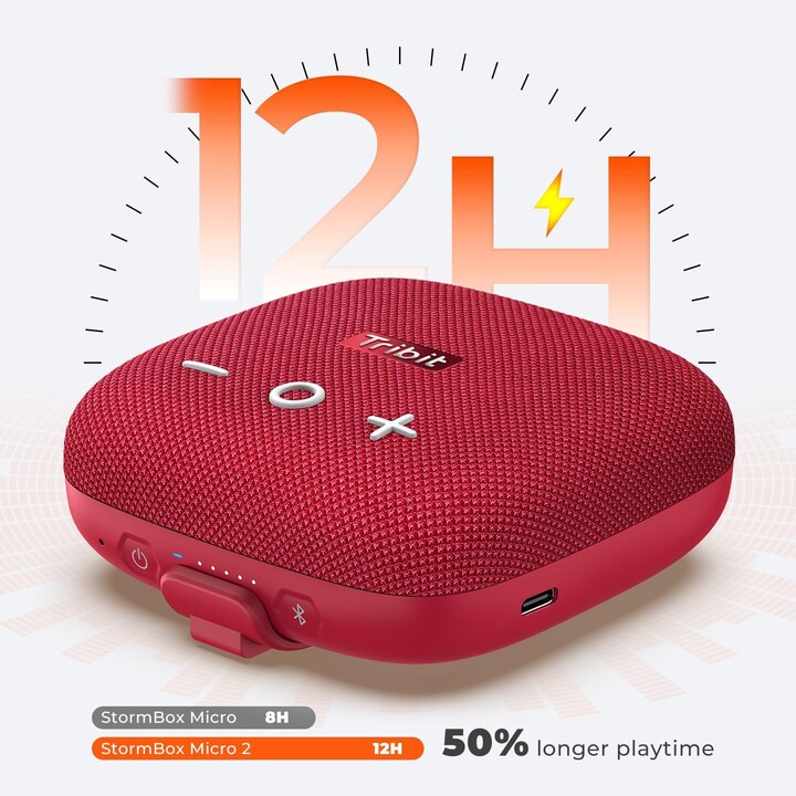Tribit StormBox Micro 2 BTS12 10W Red - Bluetooth Speaker