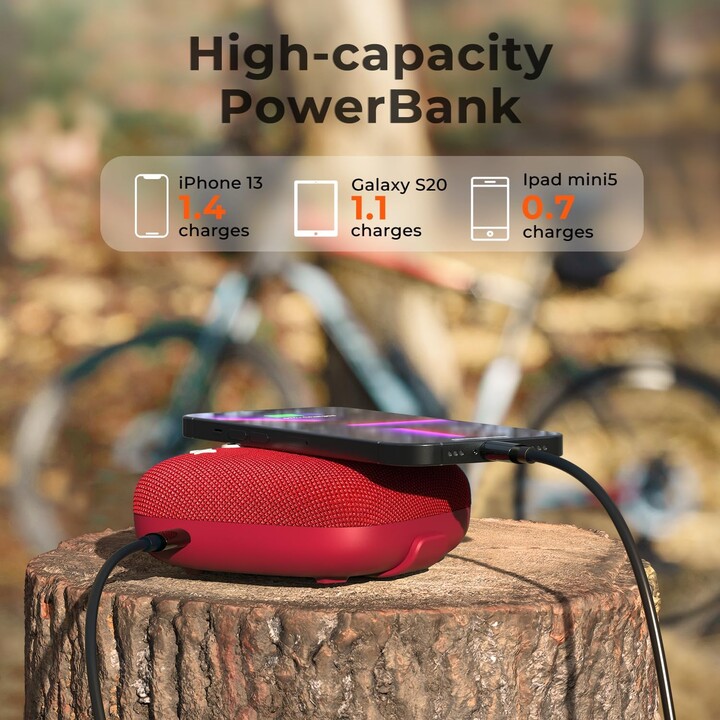 Tribit StormBox Micro 2 BTS12 10W Rosso - Altavoz Bluetooth