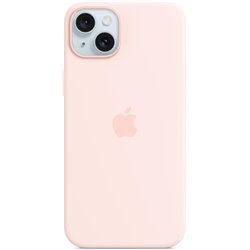 Custodia in silicone per Apple iPhone 15 Plus con MagSafe – Rosa chiaro