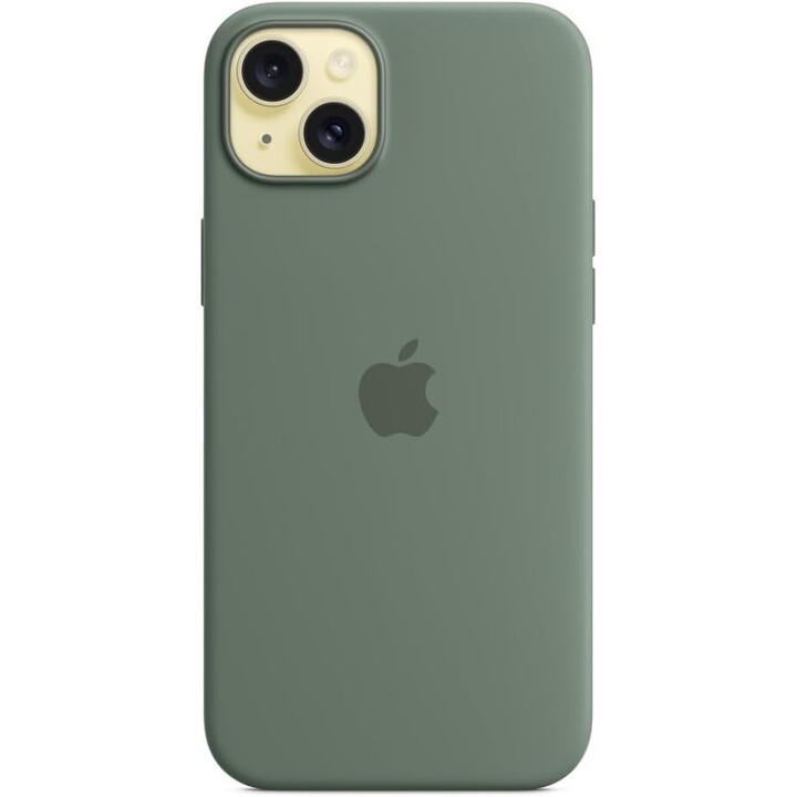 Apple iPhone 15 Plus Silikonhülle mit MagSafe – Zypresse