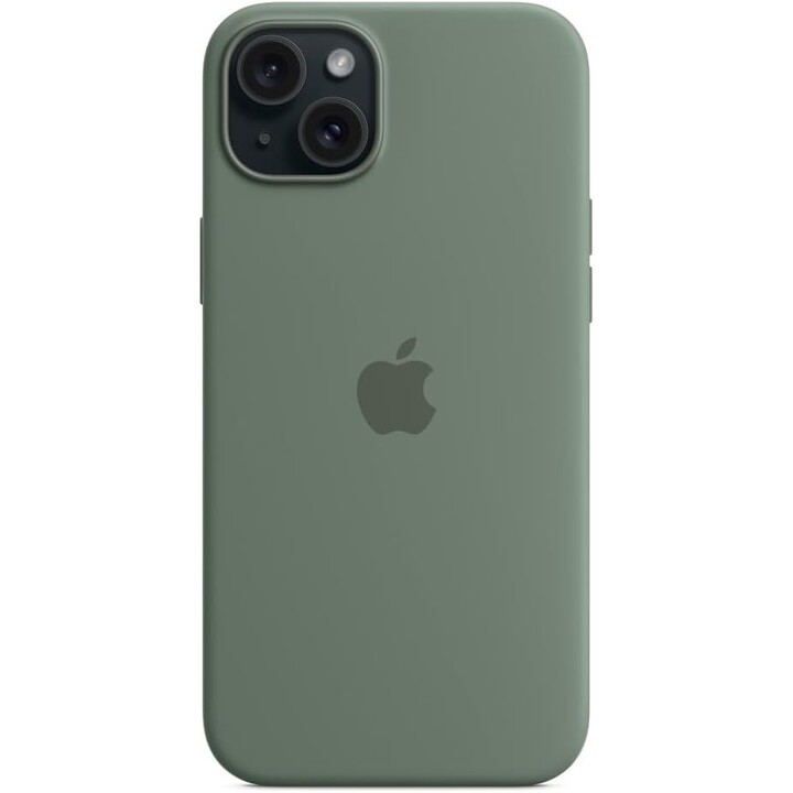 Apple iPhone 15 Plus Silikonhülle mit MagSafe – Zypresse