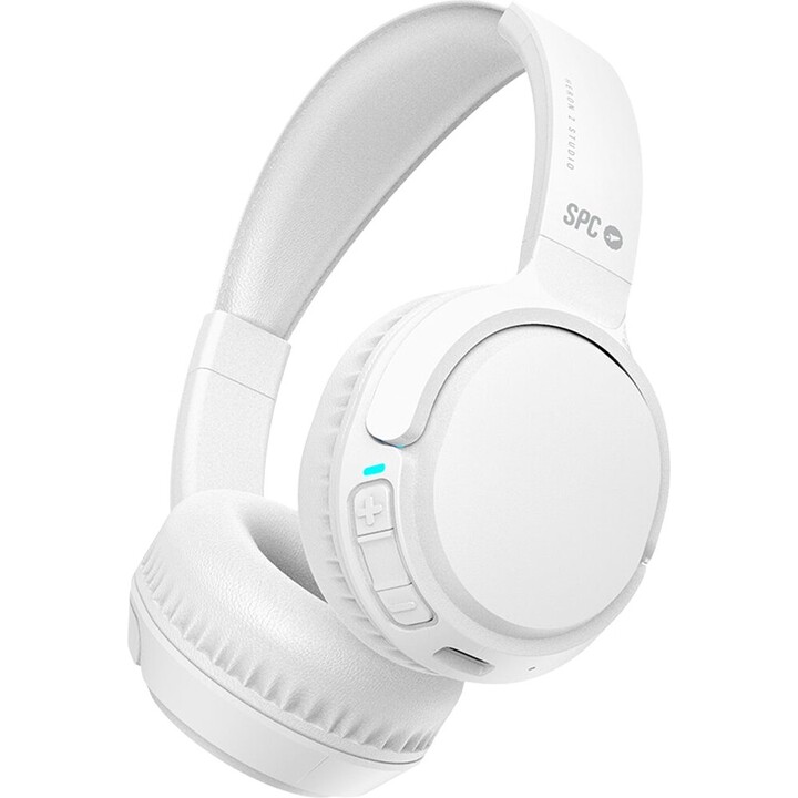Casque sans fil SPC Heron 2 Studio/ avec microphone/ Bluetooth/ Blanc