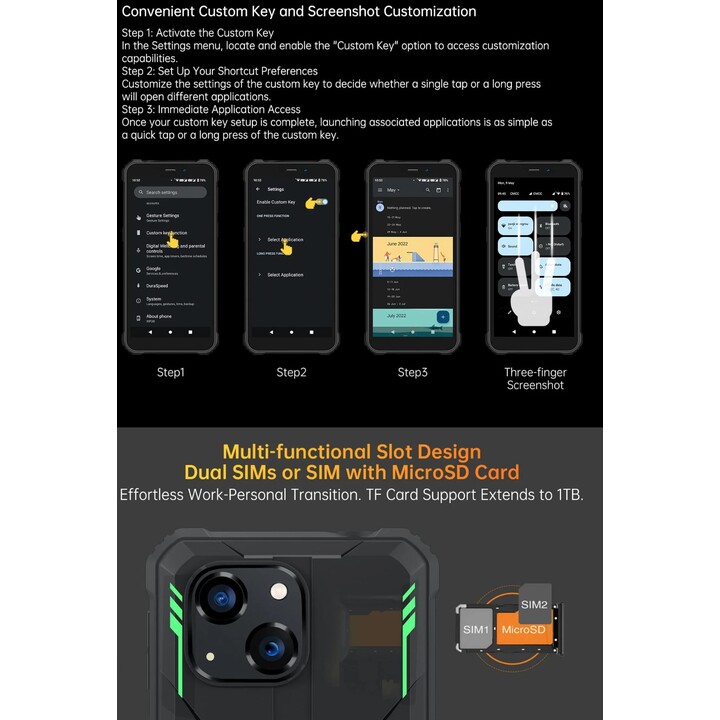 Oukitel G2 4GB 64GB Dual Sim Arancione Robusto