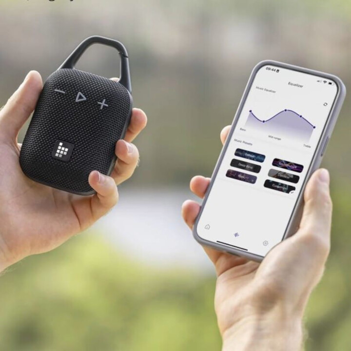 Tronsmart Mirtune H1 8W IPX7 Mosquetón Negro - Altavoz inalámbrico