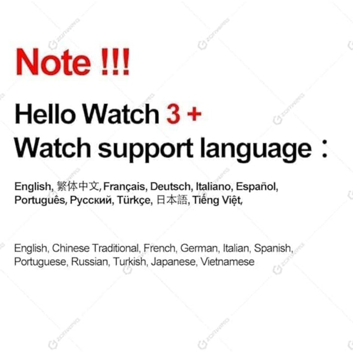 Hello Watch 3 Plus Noir