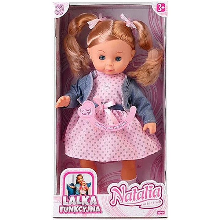 Poupée Natalia 39cm parle polonais, veste bleu marine 168093