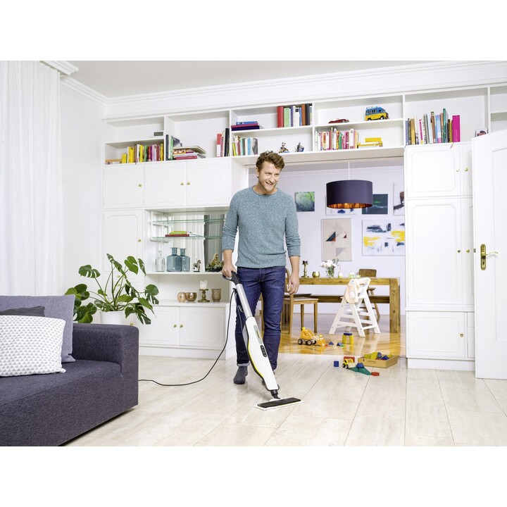 Kärcher SC 3 UPRIGHT Fregona a vapor 0,5 L 1600 W Negro, Blanco