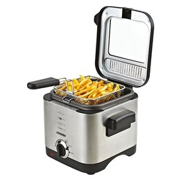 Mesko Home MS 4910 friteuse Unique 1,5 L Autonome 900 W Noir, Acier satin