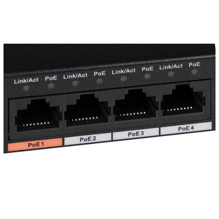 Dahua Technology PFS3006-4ET-60 No administrado L2 Fast Ethernet (10/100) Energía sobre Ethernet (PoE) Negro