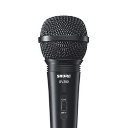 Microfone Shure SV200 Microfone preto para karaokê
