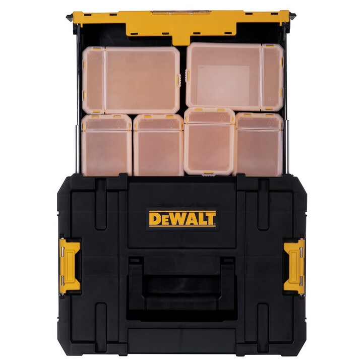 Caja de herramientas DeWALT TSTAK III de cajones profundos con guías de bolas para almacenamiento, Amarillo