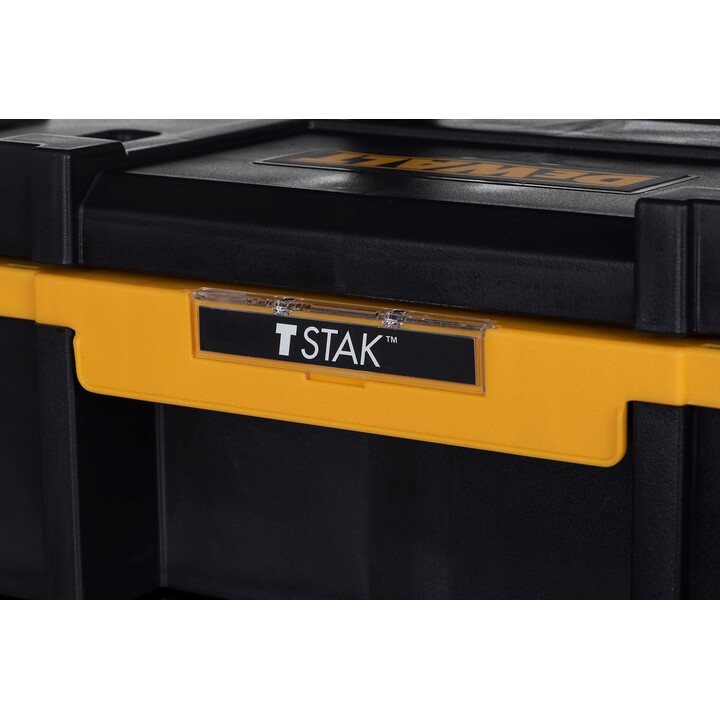 Caja de herramientas DeWALT TSTAK III de cajones profundos con guías de bolas para almacenamiento, Amarillo