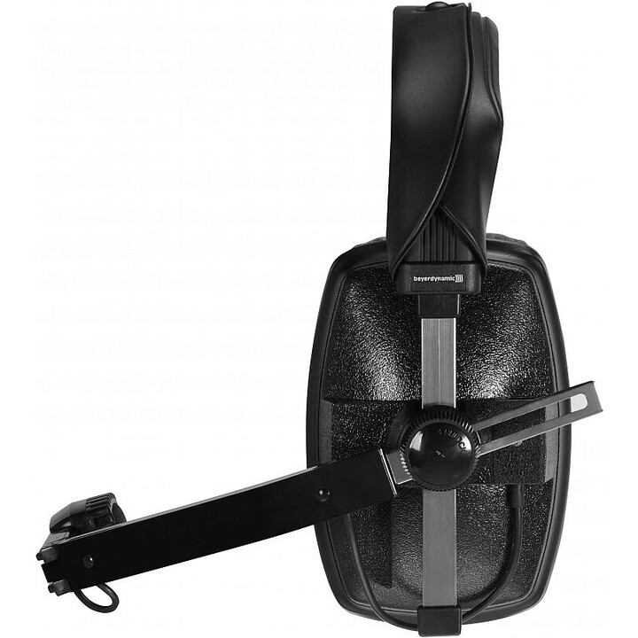 Beyerdynamic One-ear headset with dynamic hypercardioid microphone, 50 Ohm, black Black