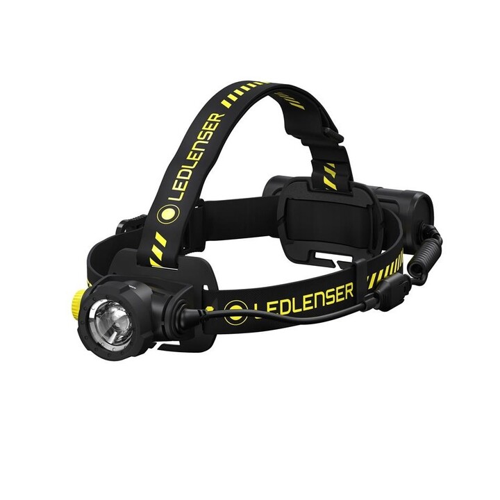 Lampada frontale Ledlenser H7R WORK, nera e gialla