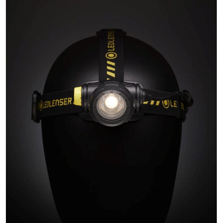 Farol Ledlenser H7R WORK, preto e amarelo