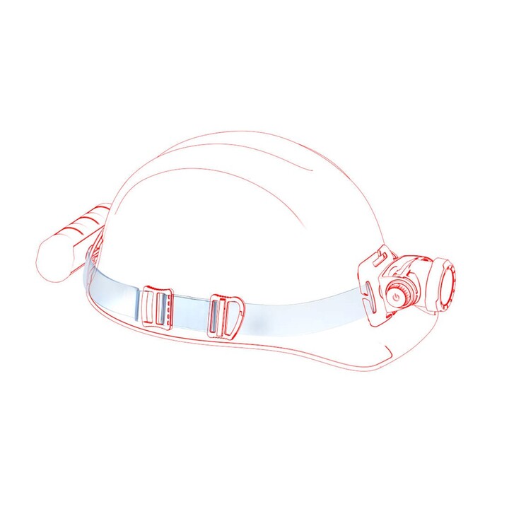 Lampada frontale Ledlenser H7R WORK, nera e gialla