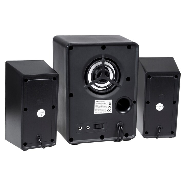Audiocore AC910 set d'enceintes 10 W Pc / w notebook Noir Bluetooth