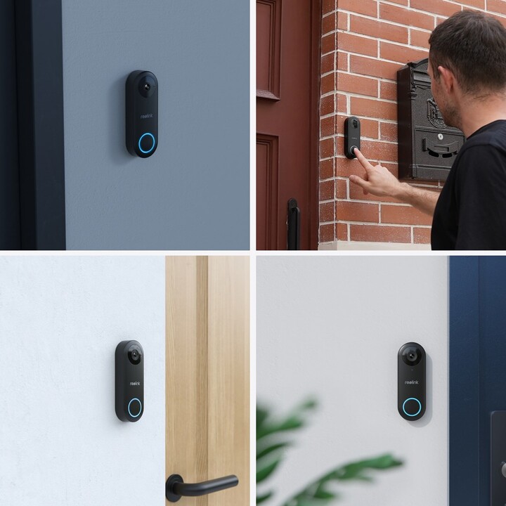 Reolink D340P - Videoportero con cable de 5MP con timbre, PoE, detección de personas, audio bidireccional, funciona con NVR, bla