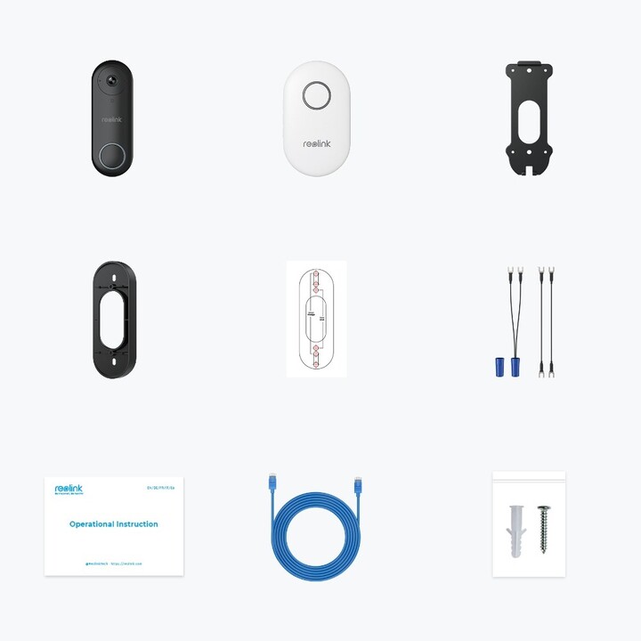 Reolink D340P - Videoportero con cable de 5MP con timbre, PoE, detección de personas, audio bidireccional, funciona con NVR, bla