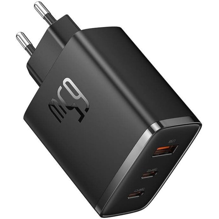 Chargeur de voyage Baseus Cube Pro GaN chargeur rapide C+C+U, 65W, noir EU