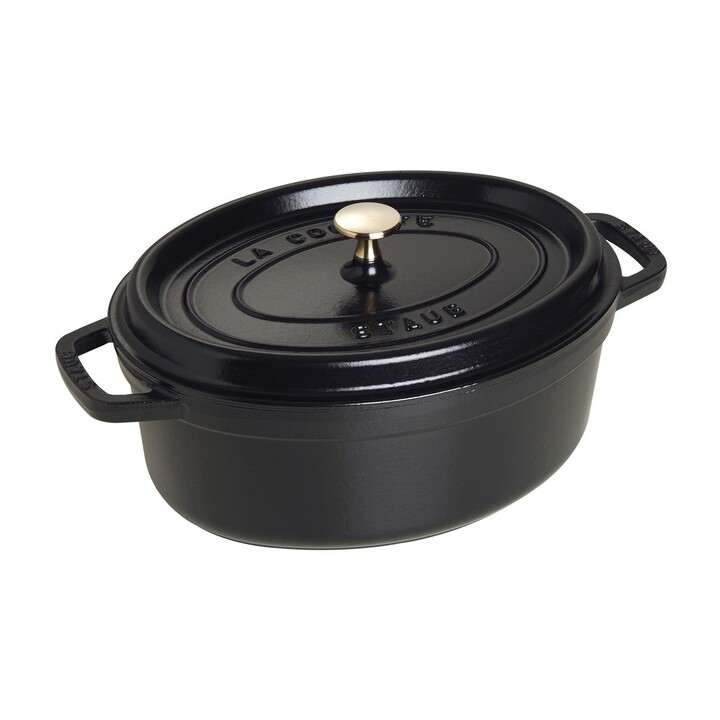 STAUB POT OVALE EN FONTE 4.2L NOIR