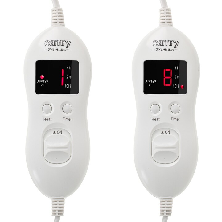 Camry CR 7436, Manta eléctrica de gran suavidad y control de temperatura para uso doméstico, Marrón