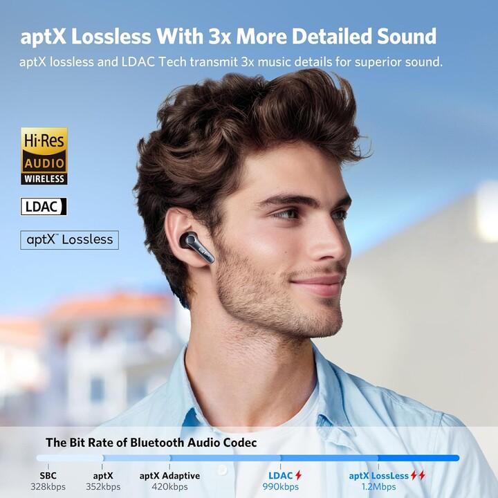 Earfun Air Pro 4 ANC QuietSmart 3.0 Nero - Cuffie Bluetooth