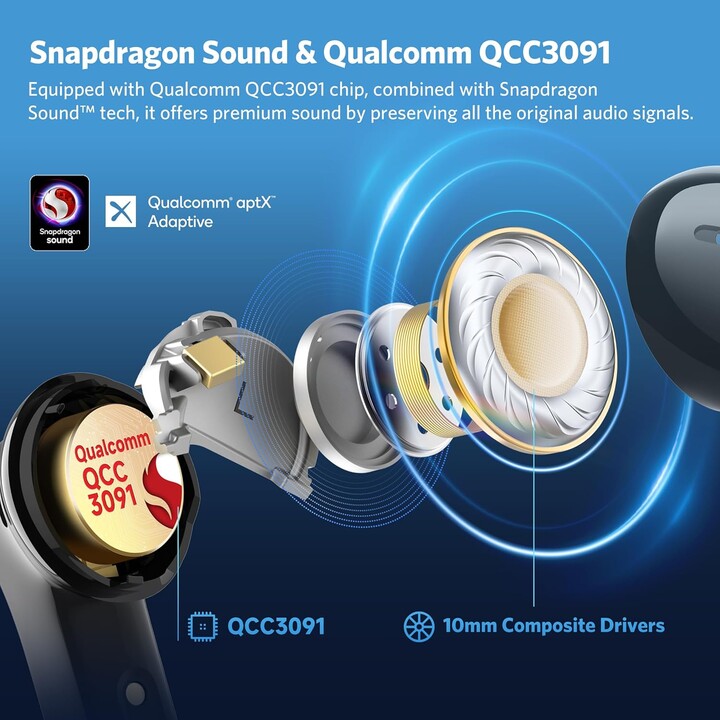 Earfun Air Pro 4 ANC QuietSmart 3.0 Preto - Auscultadores Bluetooth
