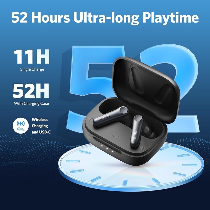 Earfun Air Pro 4 ANC QuietSmart 3.0 Preto - Auscultadores Bluetooth
