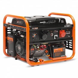 Daewoo GDA 7500DPE-3 motore-generatore 6000 W 30 L Benzina Arancione, Nero