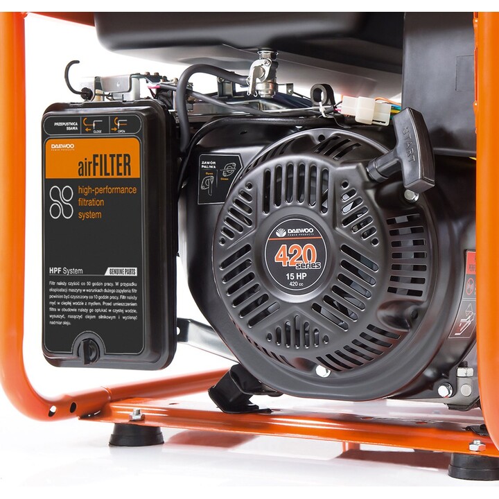 Daewoo GDA 7500DPE-3 Engine Generator 6000 W 30 L Gasoline Orange, Black