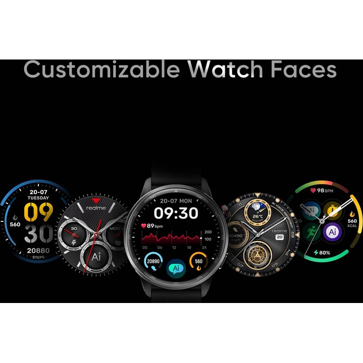 Realme Watch S2, display AMOLED da 1,43 Smartwatch, motore Super AI, batteria da 20 giorni, argento